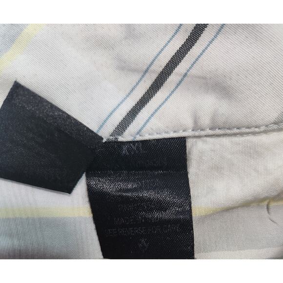 Rusty Men’s XXL Plaid Short Sleeve Shirt – White Black Y2K Surf Style - Picture 8 of 9